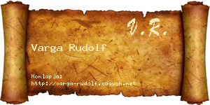 Varga Rudolf névjegykártya